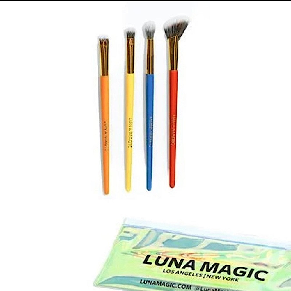 LUNA MAGIC || 4-Piece Eye + Cheek Makeup Brush Variety Set ⭐️NWT⭐️